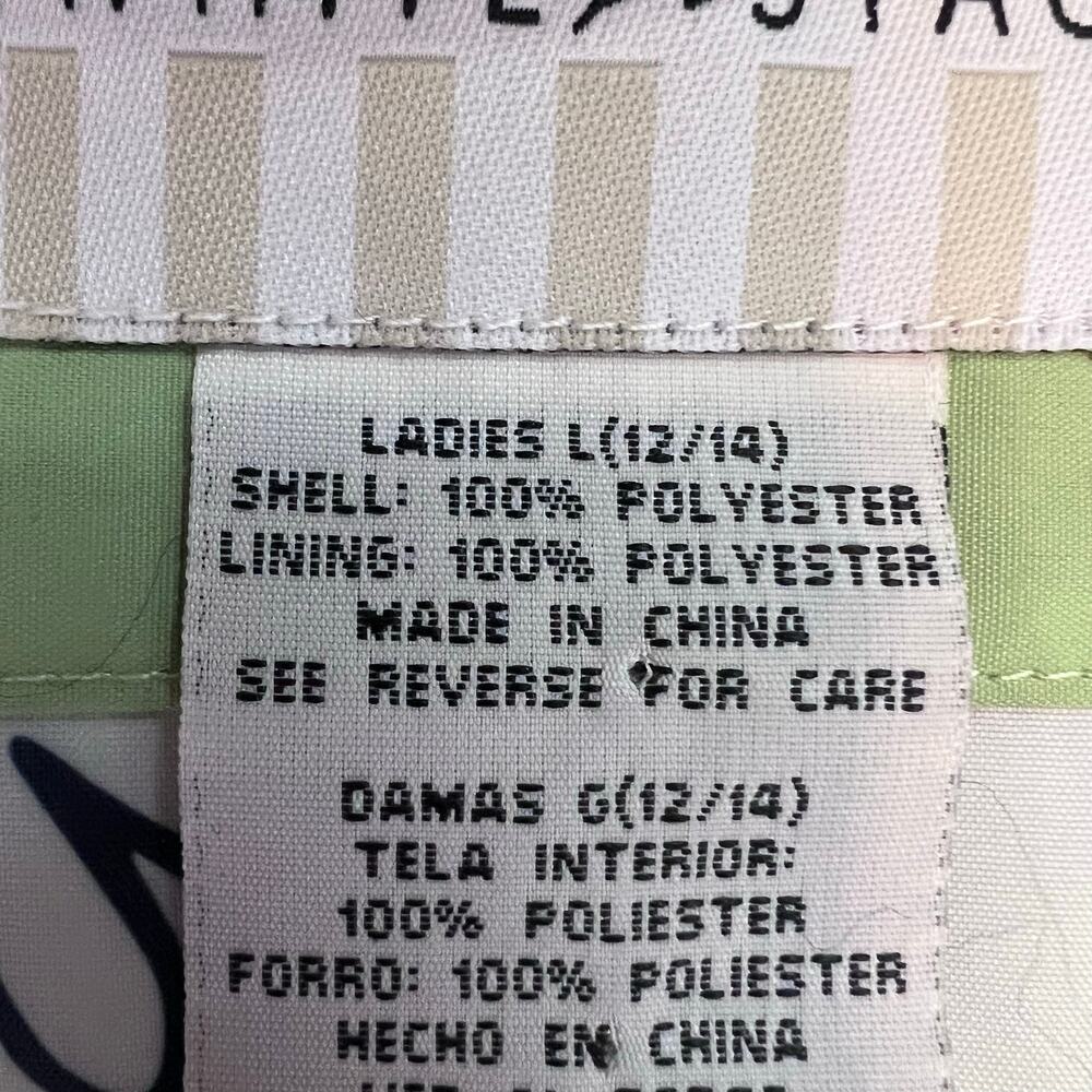 White Stag Lime Green Floral Lining Lightweight Rain Jacket Women's 12/14 - Picture 10 of 14